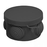 Коробка распределительная EKF PROxima 65x40мм (4 ввода) IP54 черный, распаячная картинка 